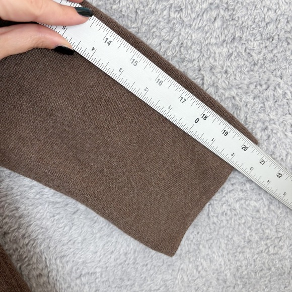 Quince Organic Cotton Knit Sweater Blazer Cardigan Heather Brown Size M Casual - Picture 5 of 9